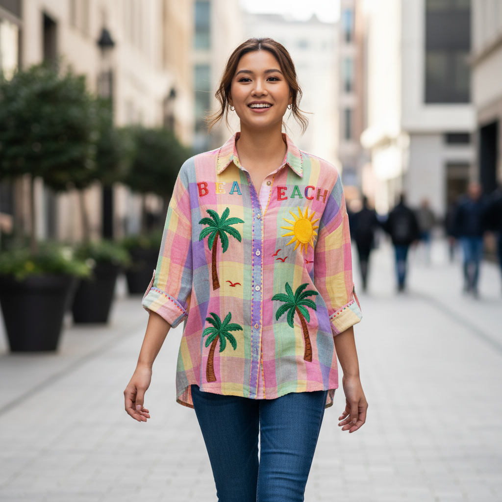 ZD Cotton  check shirt 2335