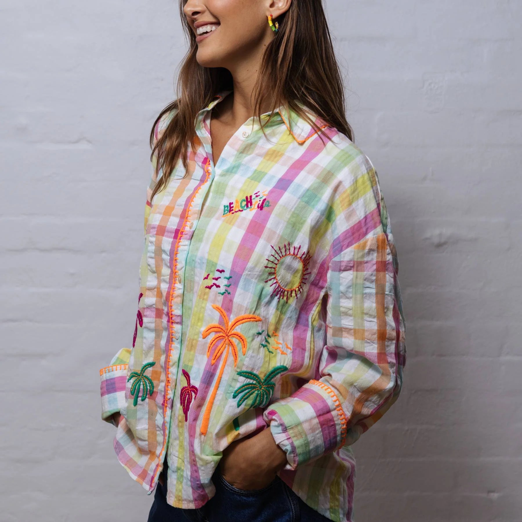 ZD Cotton  check shirt 2335