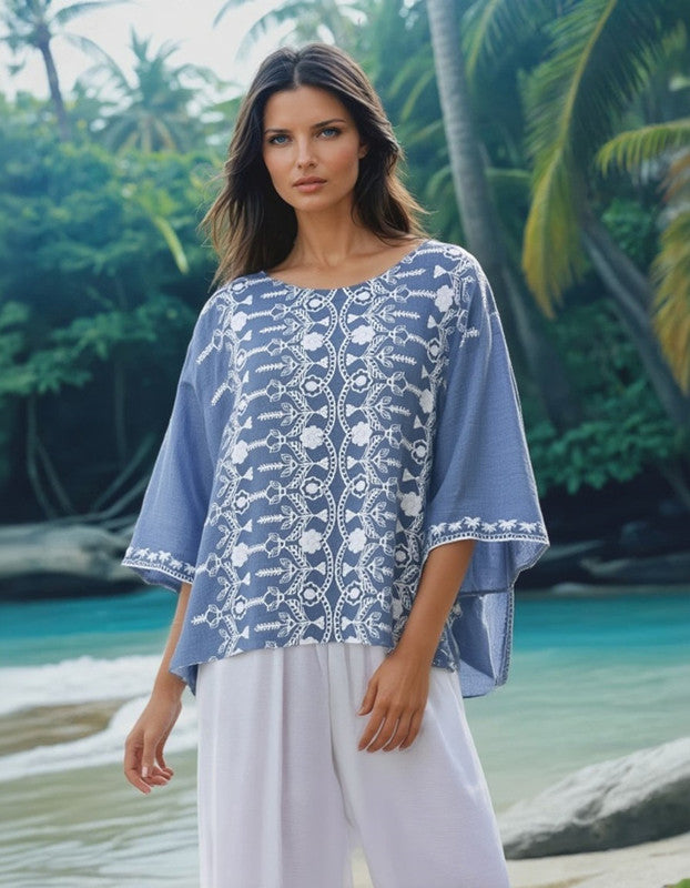 Gina  Embroidered Kaftan