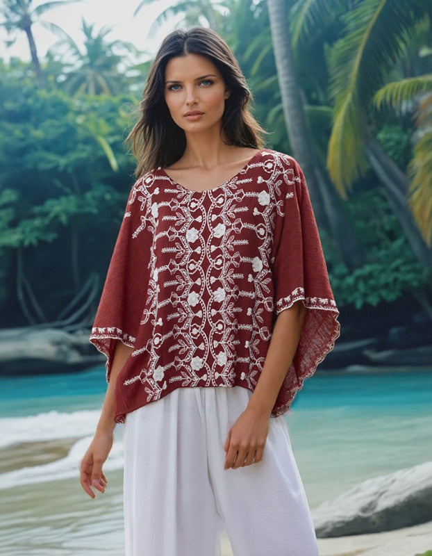 Gina  Embroidered Kaftan