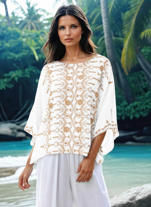 Gina  Embroidered Kaftan