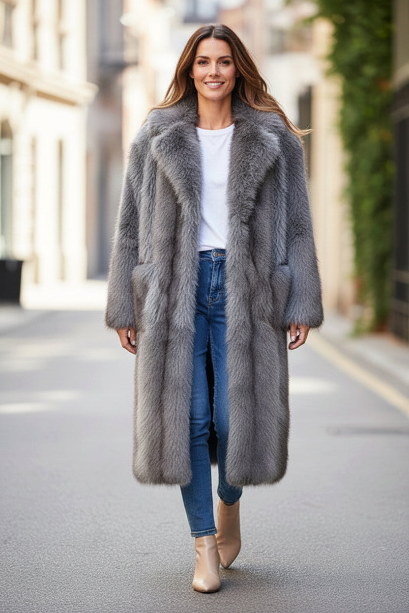 Faux Fox Long Coat AUTN