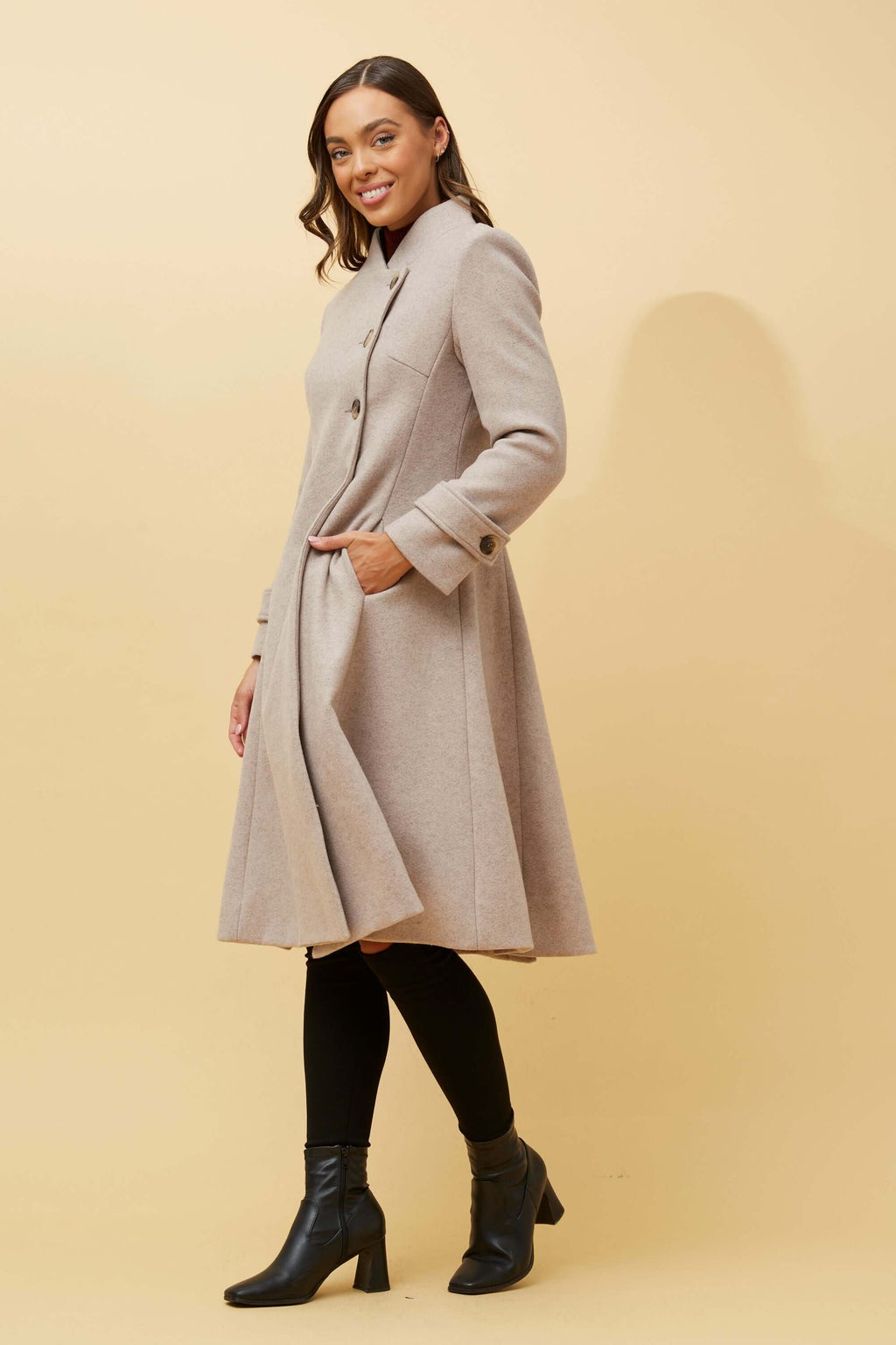 CKM Flared Coat Caroline Morgan