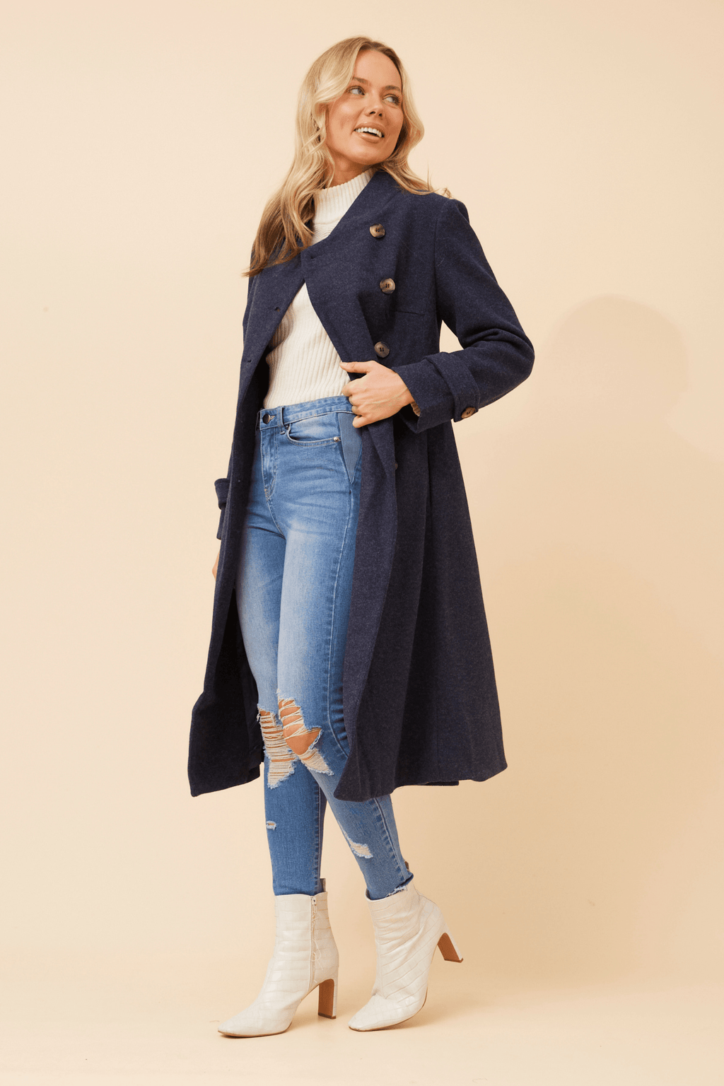 CKM Flared Coat Caroline Morgan