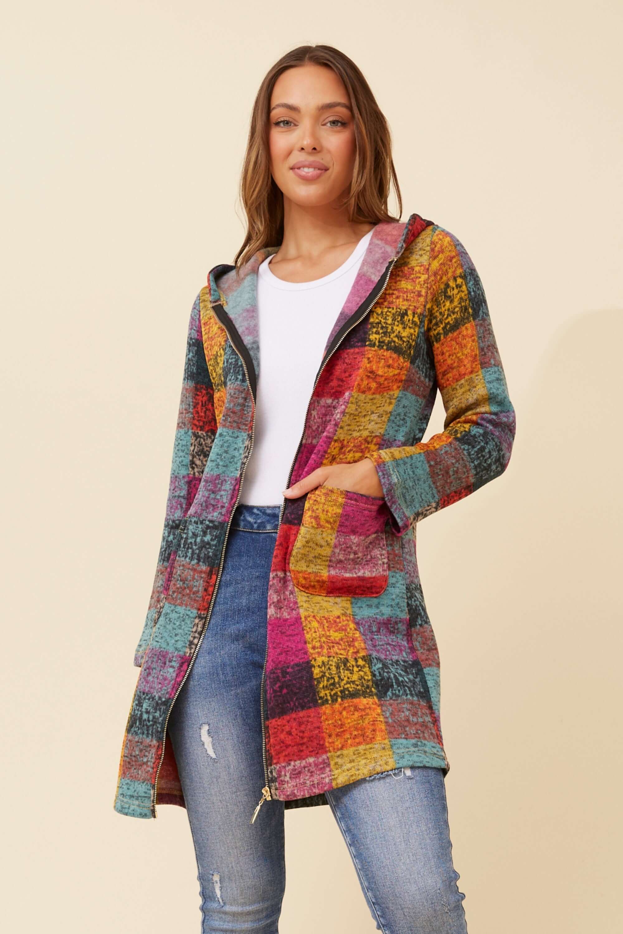 CKM Check Coat Caroline Morgan