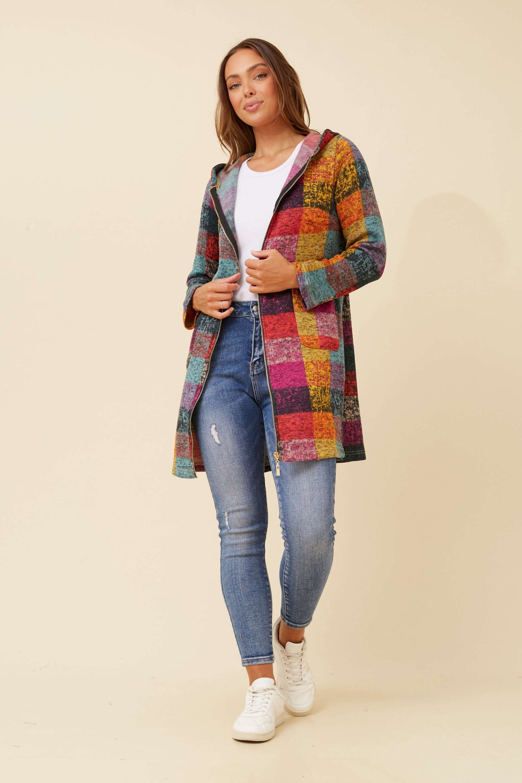 CKM Check Coat Caroline Morgan