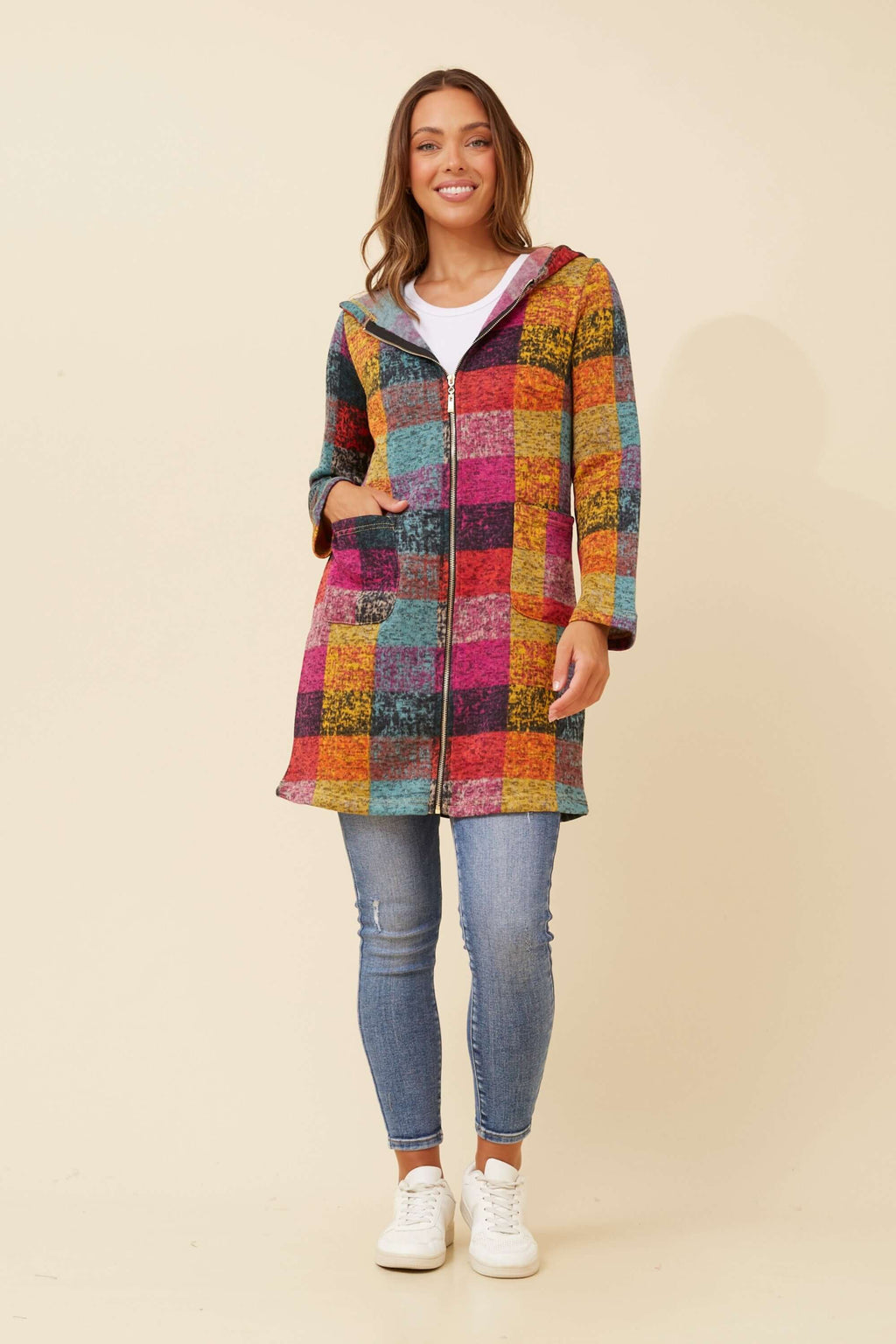 CKM Check Coat Caroline Morgan