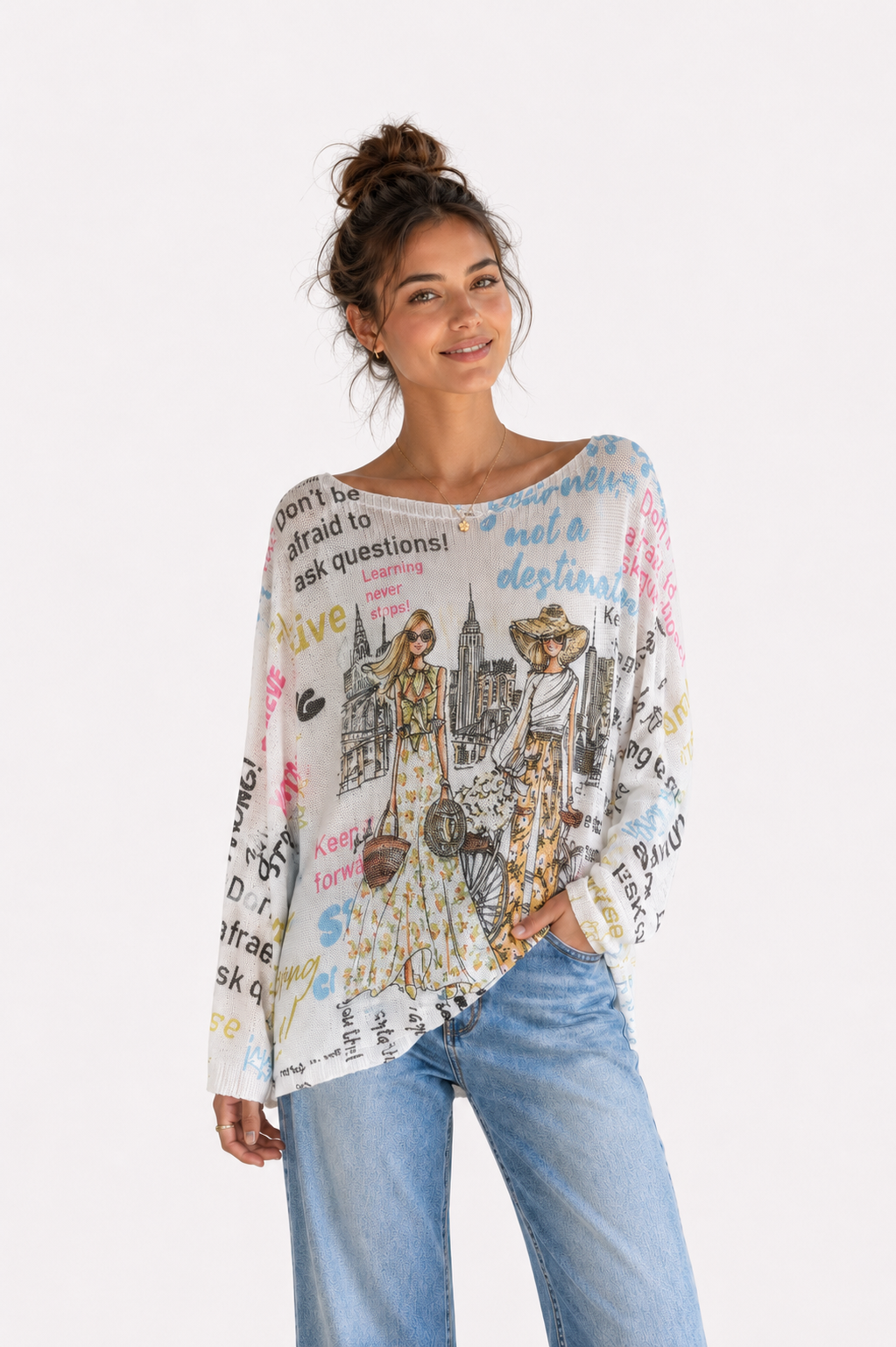 Leaning Knitted top Rosa JoJo