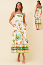 CKM Strappy Fruit Dress