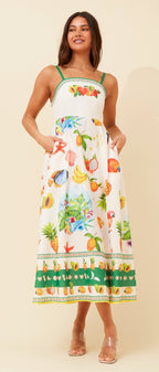 CKM Strappy Fruit Dress