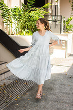Gingham Tier Midi