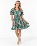 Flower  Selma Dress Green