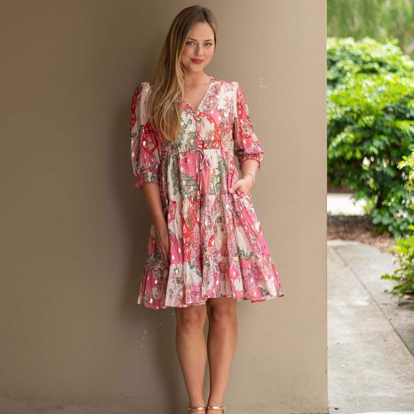 Paisley Selma Dress pink So in style