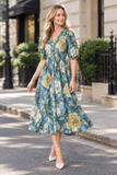 Rose Midi Dress Blue