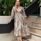 Flower Bouquet Midi Dress So in style