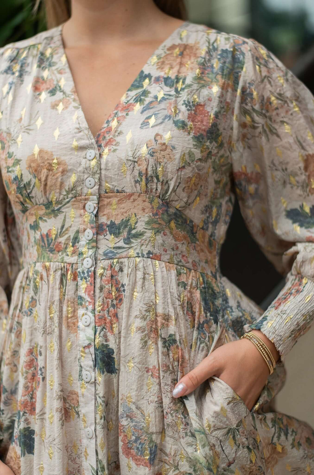 Flower Bouquet Midi Dress So in style