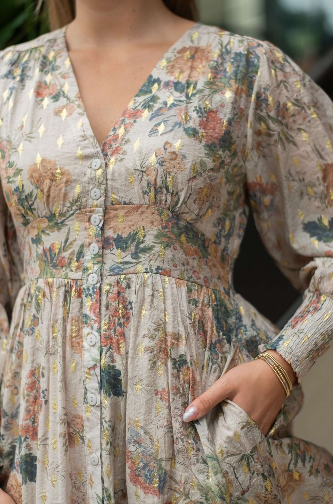 Flower Bouquet Midi Dress So in style