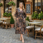 Batik Floral Midi Dress So in style