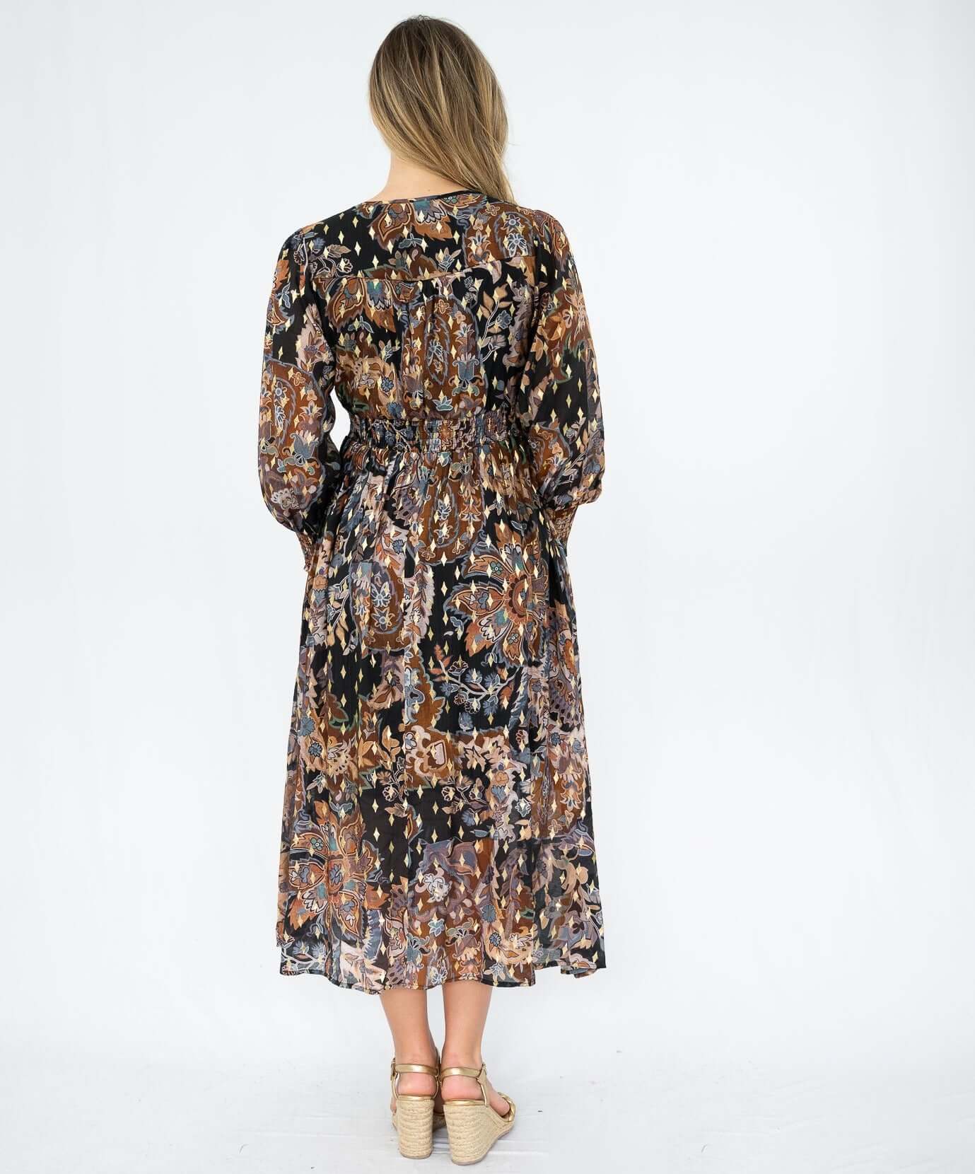 Batik Floral Midi Dress So in style