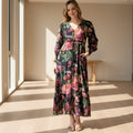 Selma Maxi Dress -Green floral so in style