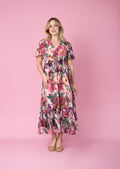 Selma Pink Floral Maxi Dress