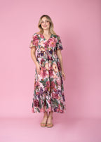 Selma Pink Floral Maxi Dress