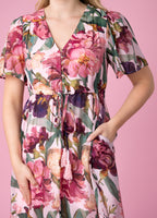 Selma Pink Floral Maxi Dress