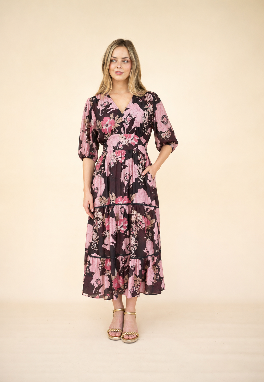 Miniya Lace Tier Maxi Dress