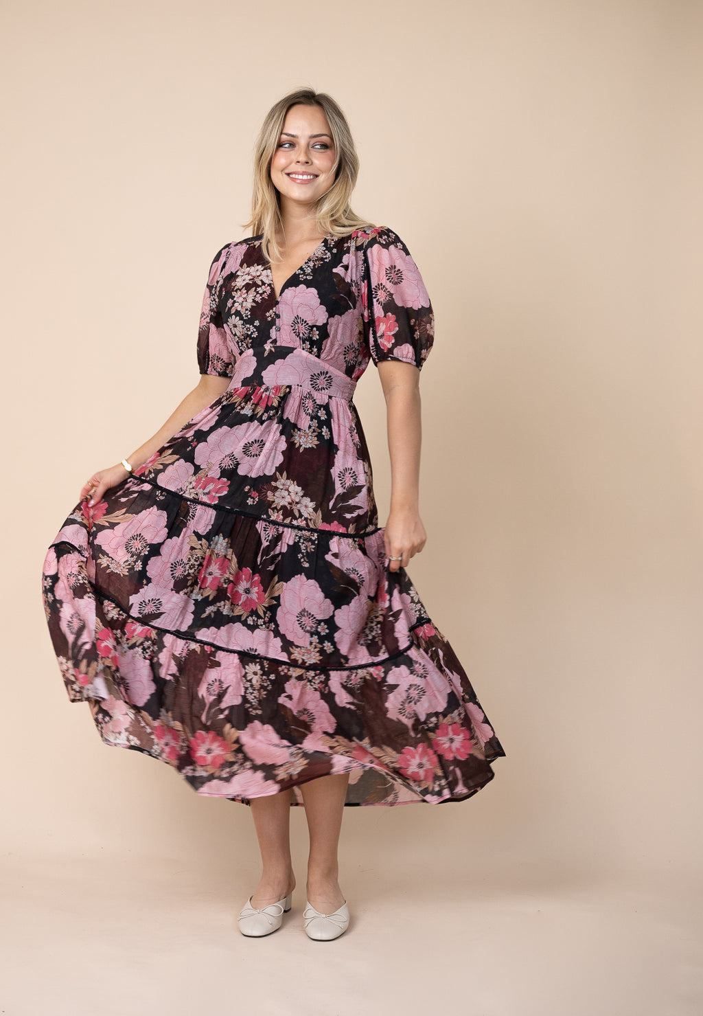 Miniya Lace Tier Maxi Dress