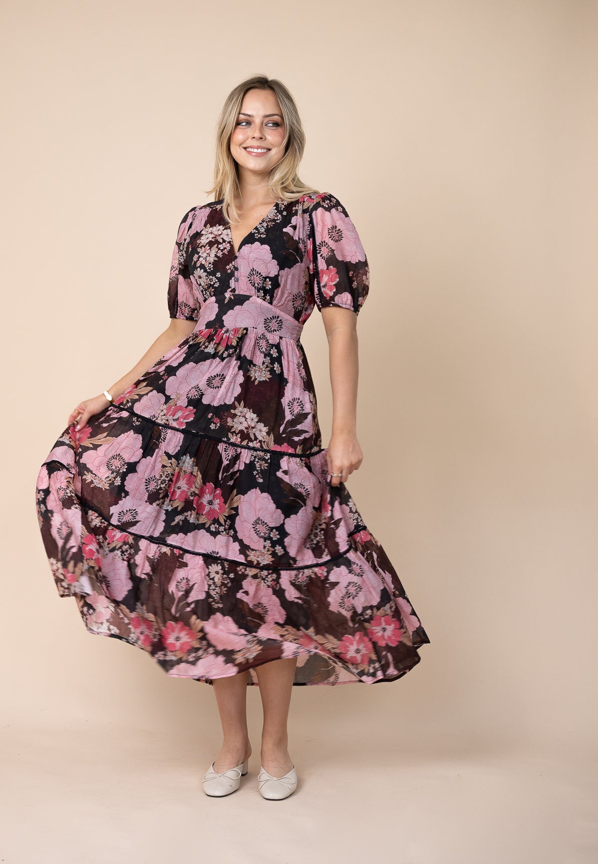 Miniya Lace Tier Maxi Dress
