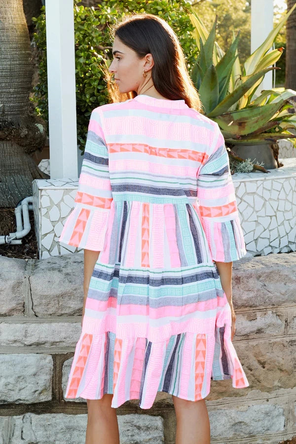 IB Mediterranean  dress Pink/blue