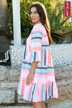 IB Mediterranean  dress Pink/blue