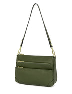 Faith Leather Cross Body Bag-Olive SERENADE LEATHER