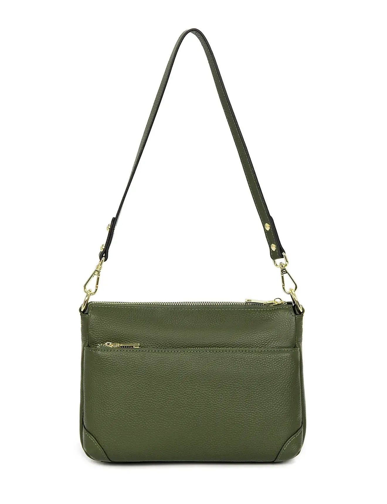 Faith Leather Cross Body Bag-Olive SERENADE LEATHER