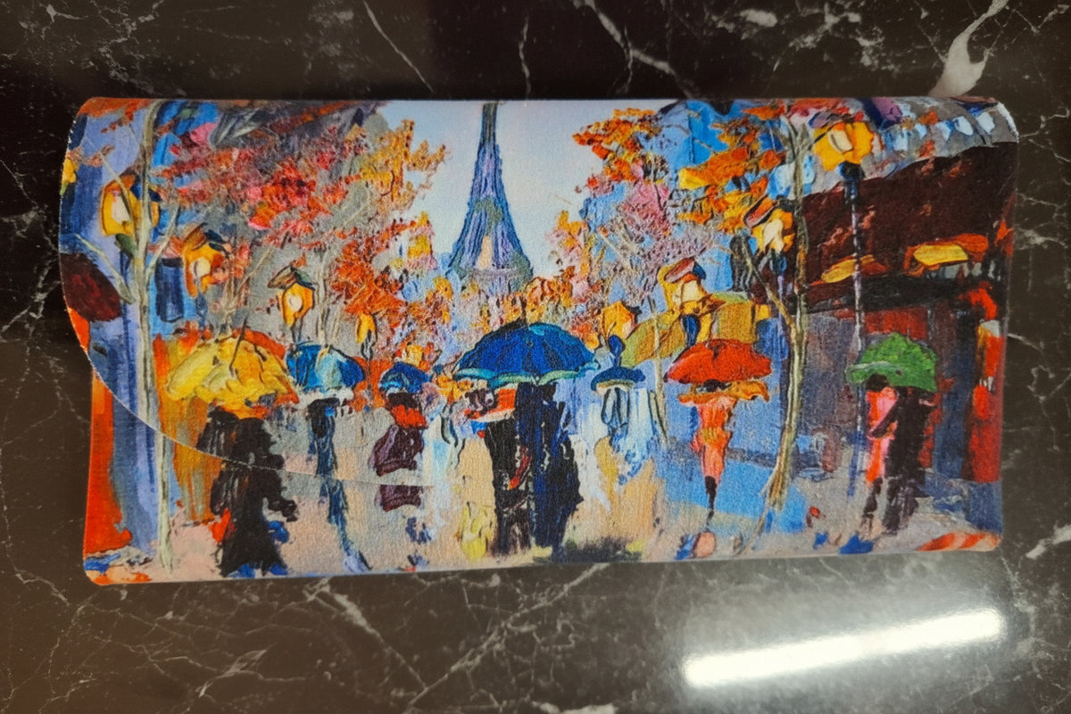 Velour glasses case -Eiffel tower at Paris