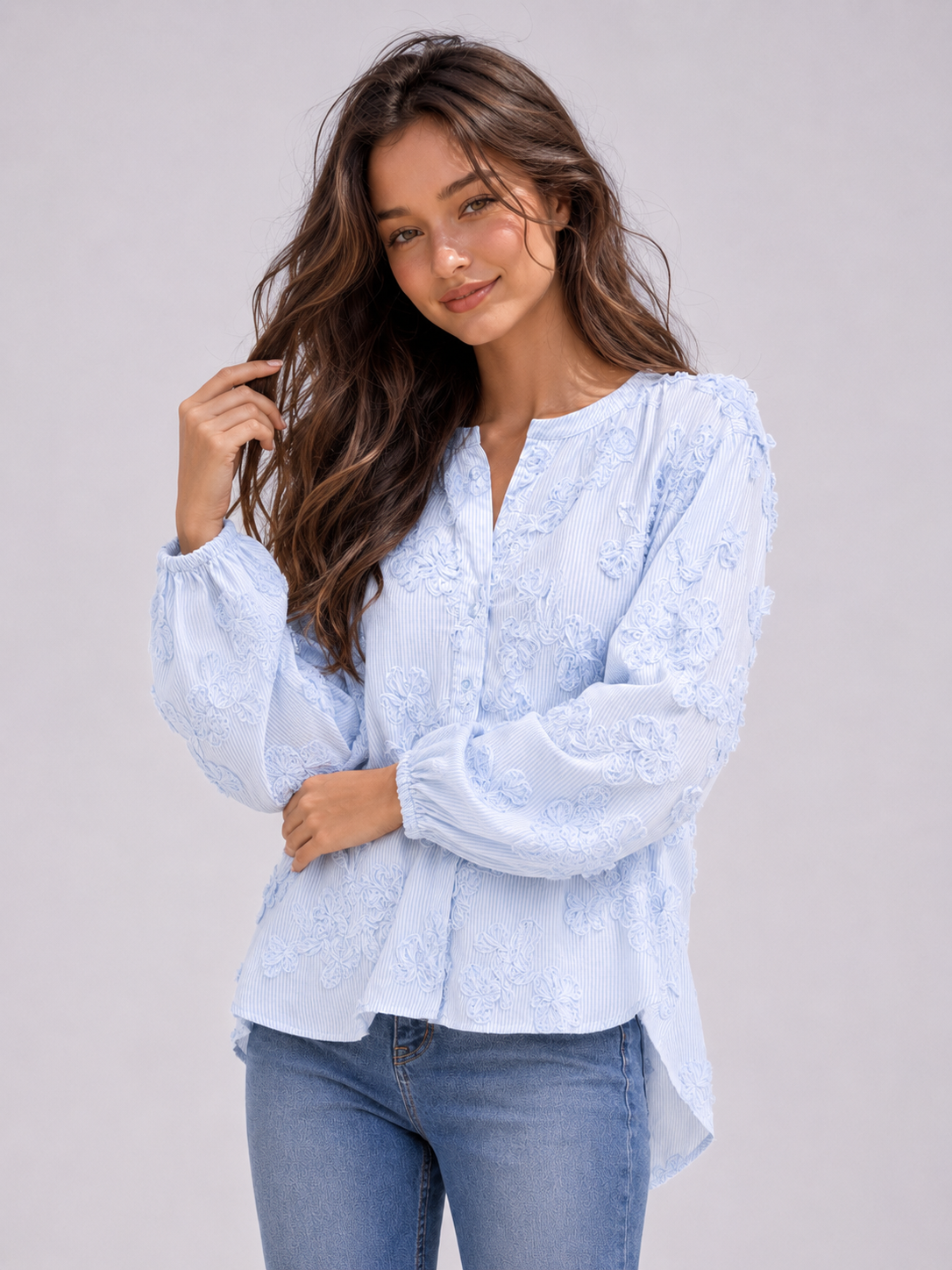 WL  Applique Cotton Top