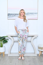 Floral Crinkle Pants Cali&co