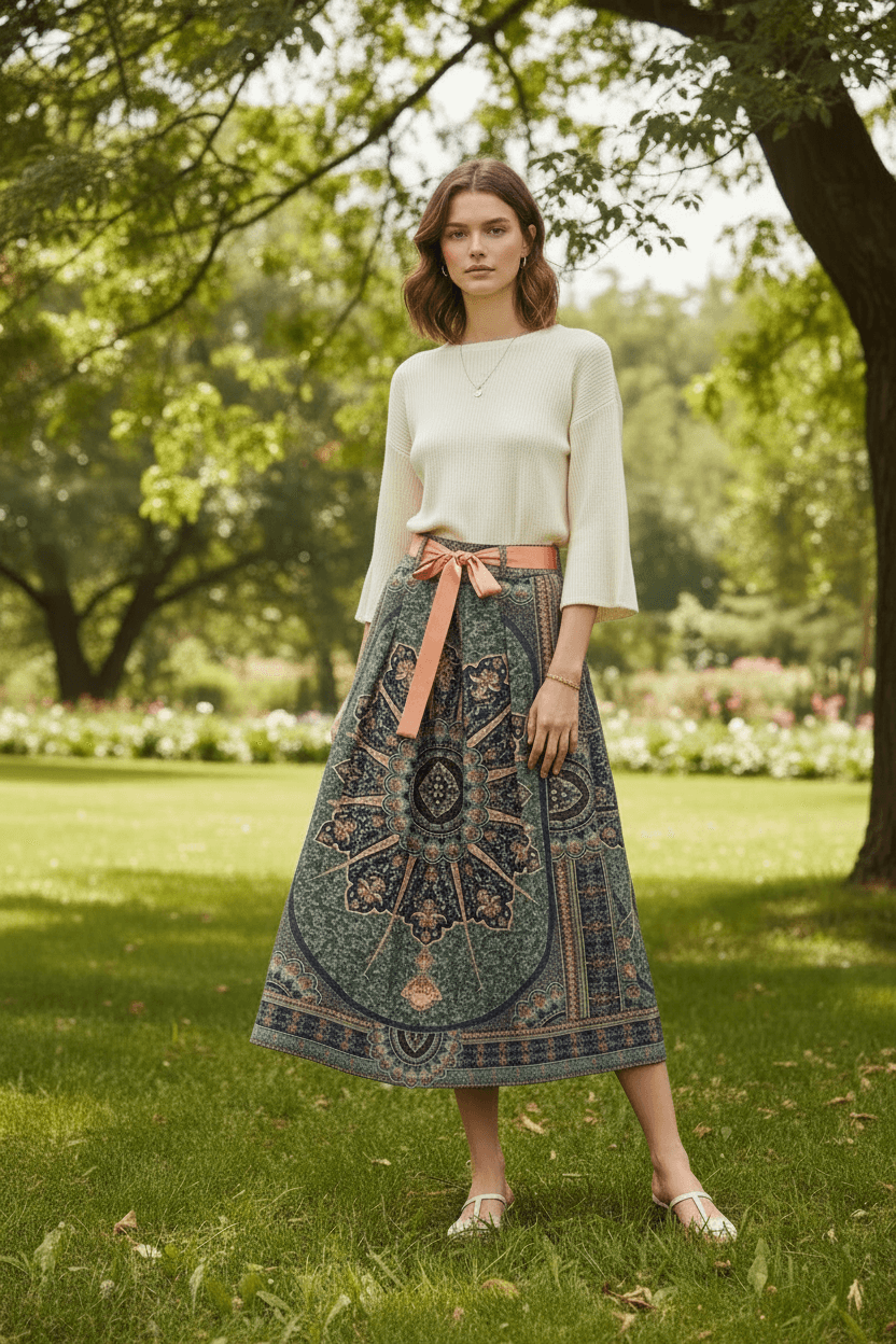 Karenza Long Skirt Rosa JoJo