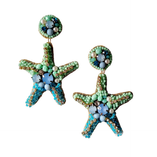 Beaded Starfish Earring