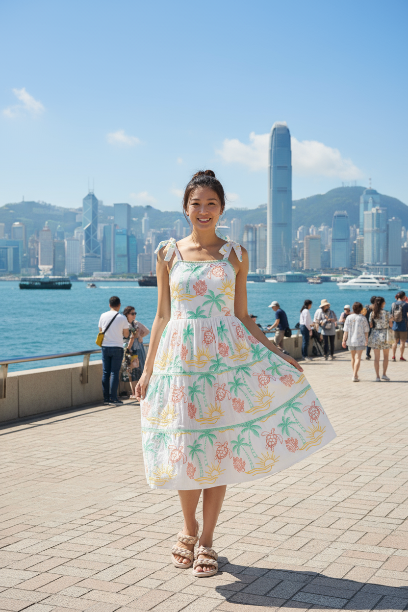 Coral Tie Strap Dress