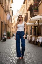 Wide Leg Pocket Jeans