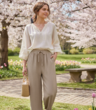 Solid  Crop Pants AUTN