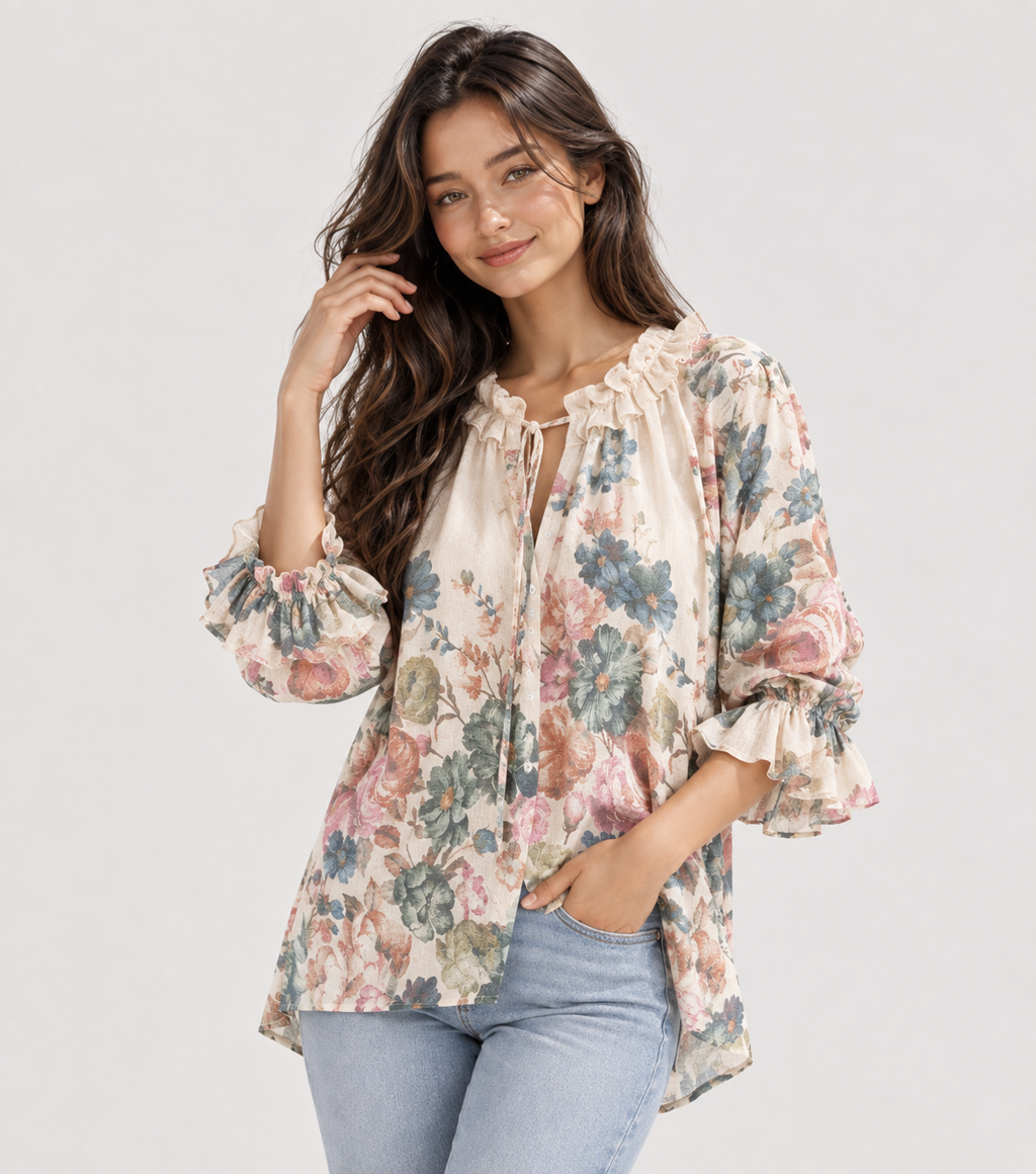 Theodora Frilly top