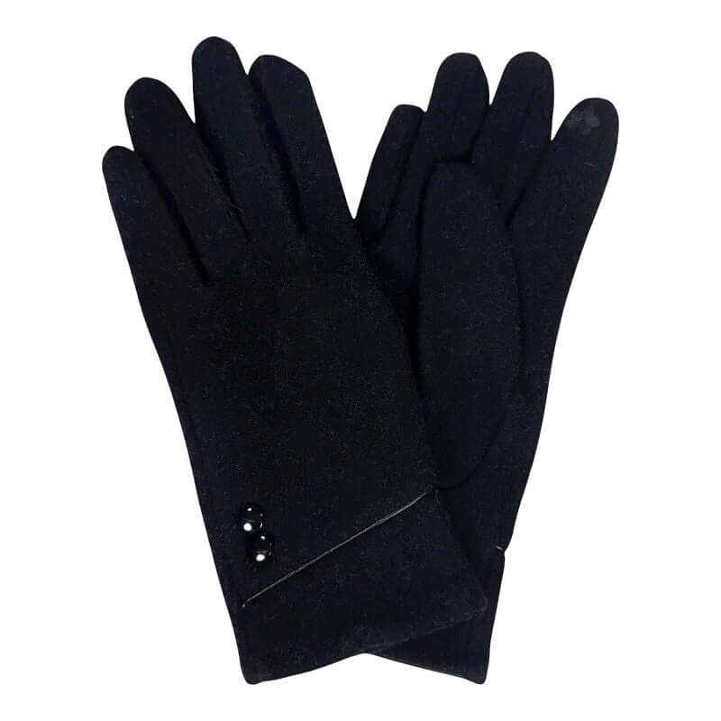 Wool Blend Two Buttons Gloves ATN