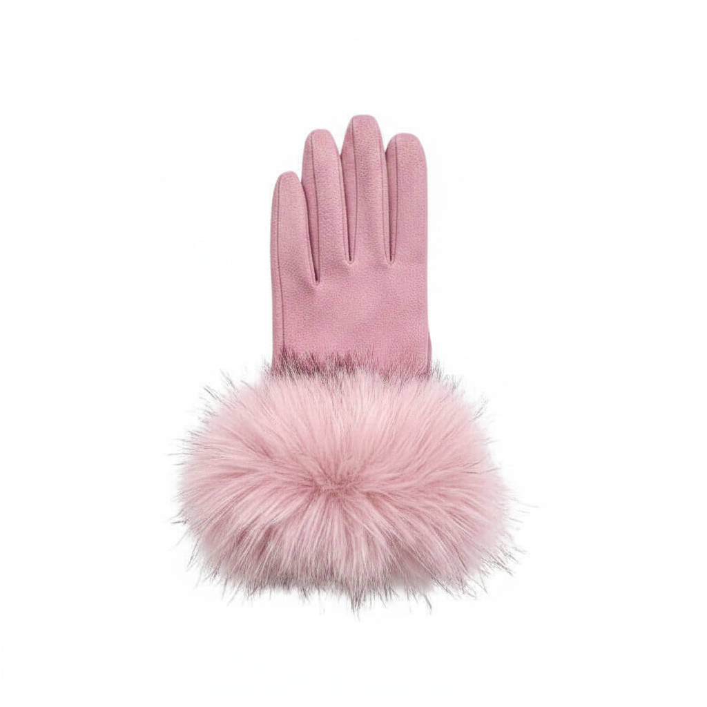 Faux Fur Trim Gloves ATN