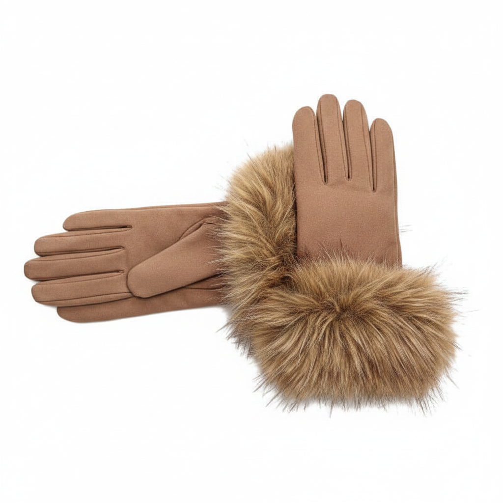 Faux Fur Trim Gloves ATN