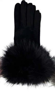 Faux Fur Trim Gloves ATN