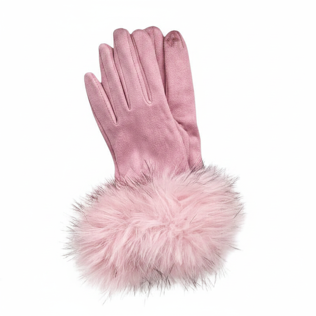 Faux Fur Trim Gloves ATN