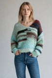Suzy V neck striped jumper Charlotte The Label
