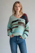 Suzy V neck striped jumper Charlotte The Label